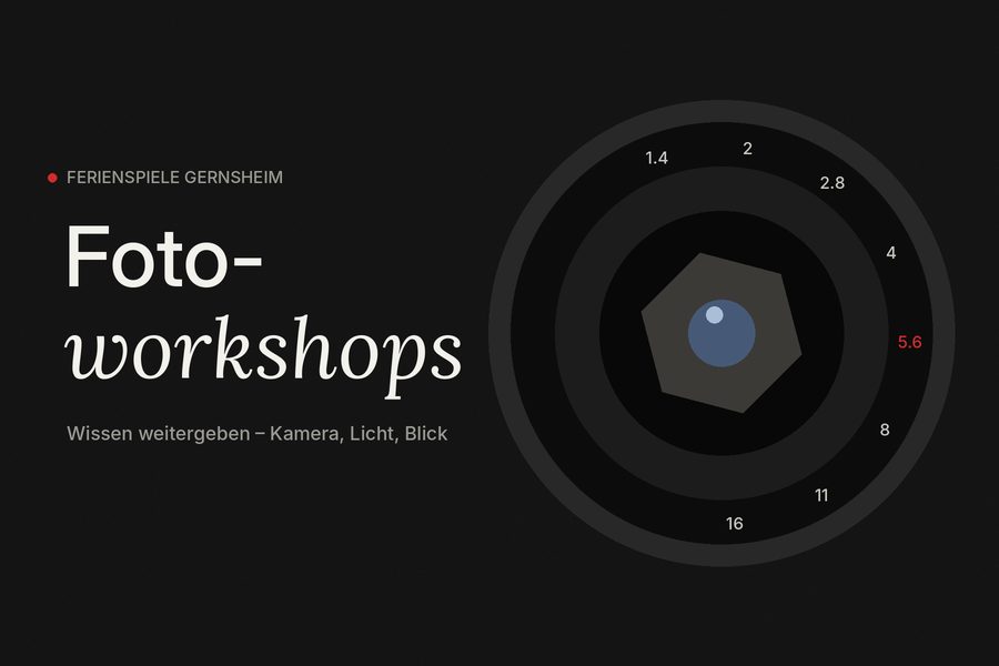 Grafik: Fotoworkshops bei den Ferienspielen Gernsheim